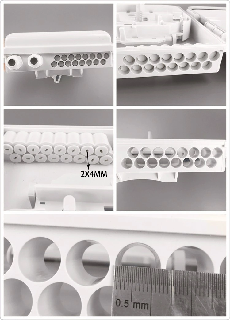 Plastic Outdoor Fiber Optics Splitter Cable Termination Box with 16 Cores