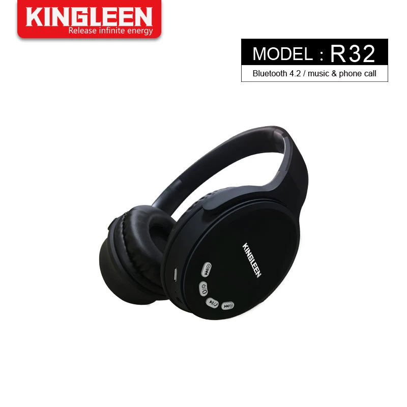 Casque Bluetooth stéréo hi-fi au cours de l'oreille casque sans fil, souple pliable