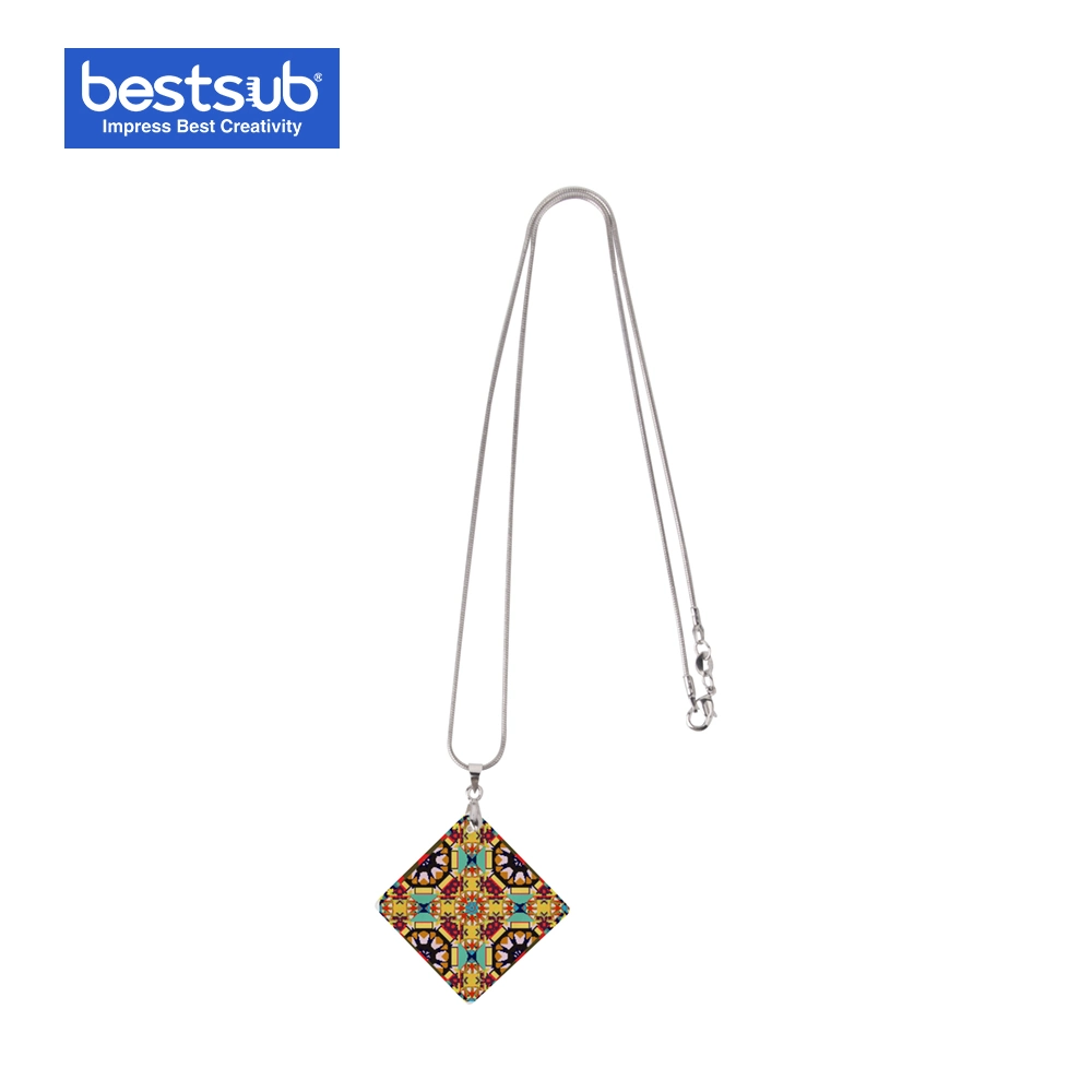 Bestsub Sublimation Square Shell Necklace Fashion Jewelry Gift (30*30mm)