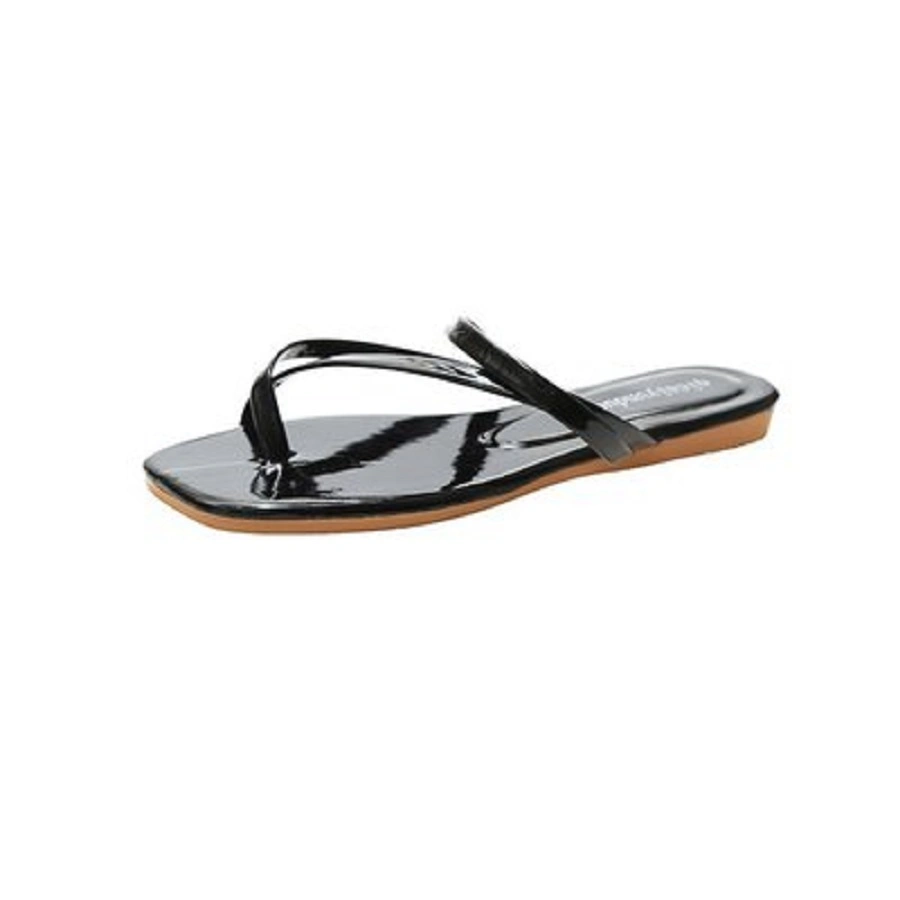 Mulheres Anel Toe Televisão Chinelos Anti Patinagem Beach moda da sapata de freio de Verão Strappy Toe Chinelas casual de deslizamento sobre a ESG14152