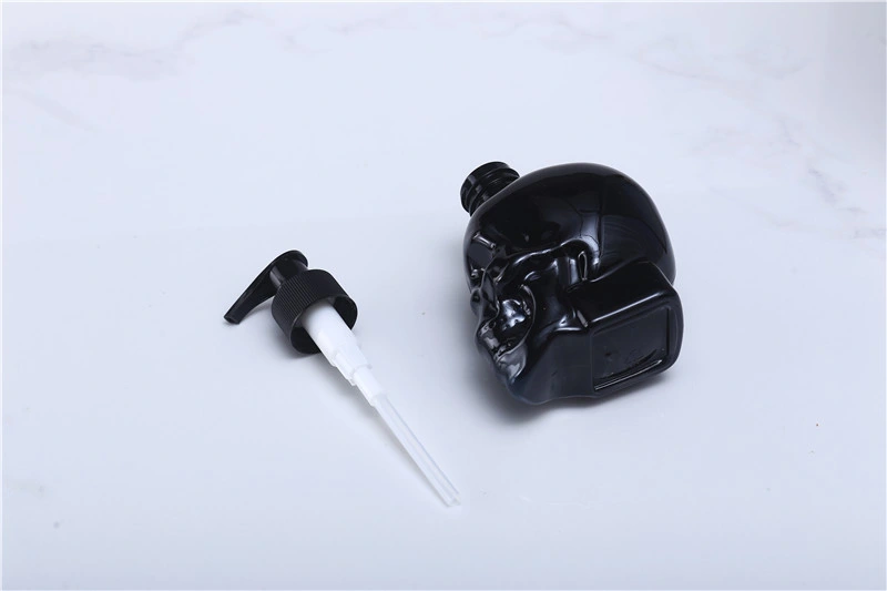 Cool Black Skull Lotion Bottle Plastic Ghost Head Hand Sanitizer Dispenser