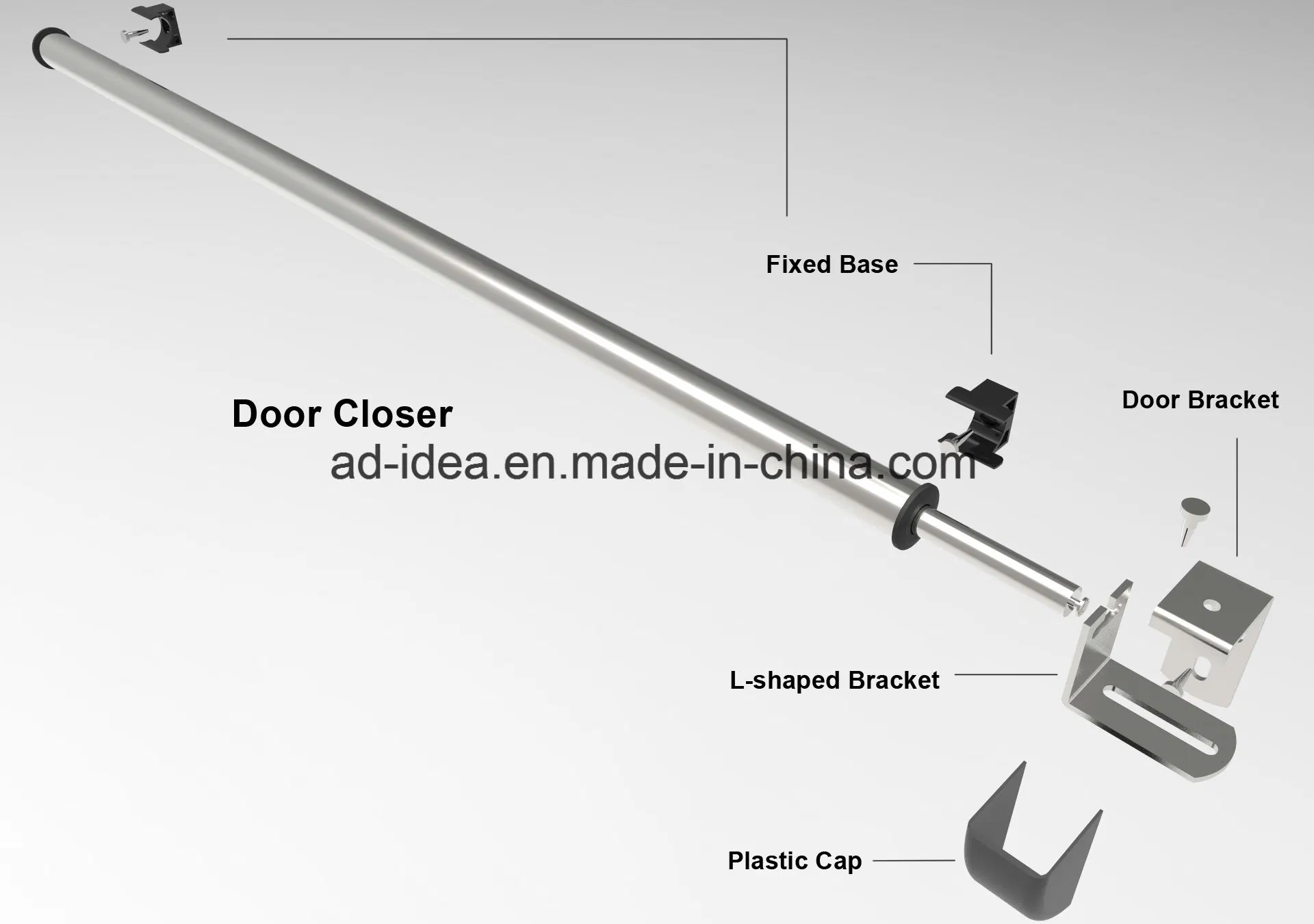 La presión de aire Slidding de 42 pulgadas de la puerta de cristal más estrecha con patentes de EE.UU.