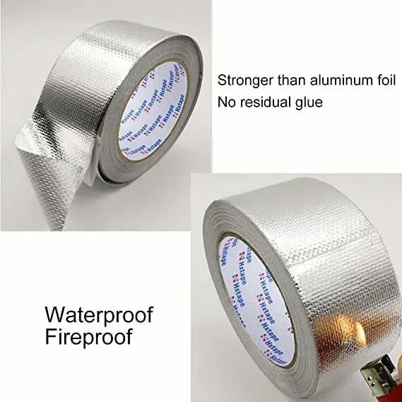 HVAC Solvent Glue Protection Mesh Grid High Temperature Aluminum Foil Glass-Cloth Tape