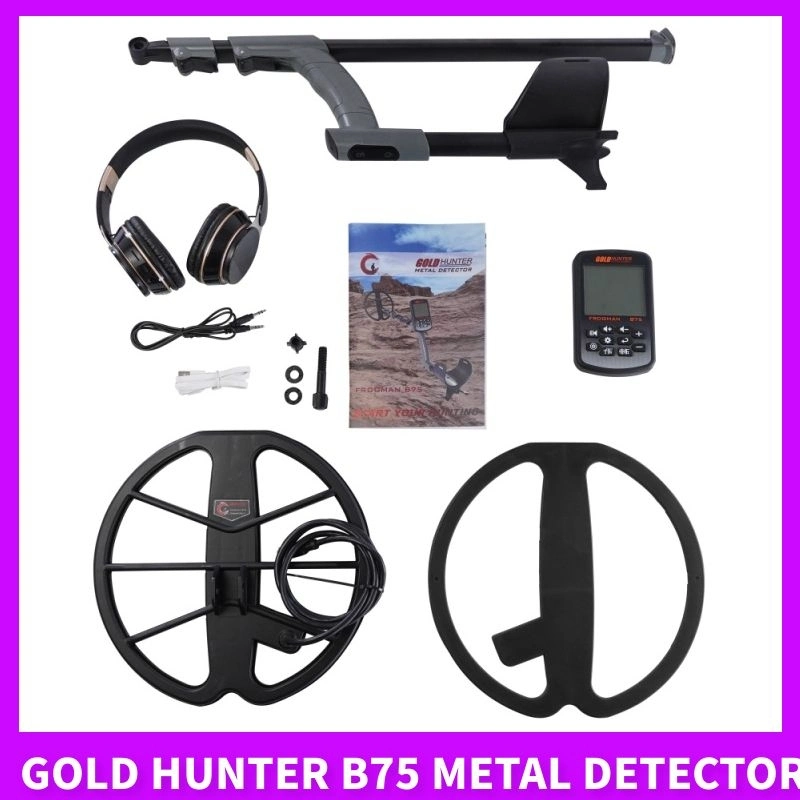 Gold Hunter B75 Gold Detector Waterproof Underground Metal Detector with Wireless Headphones