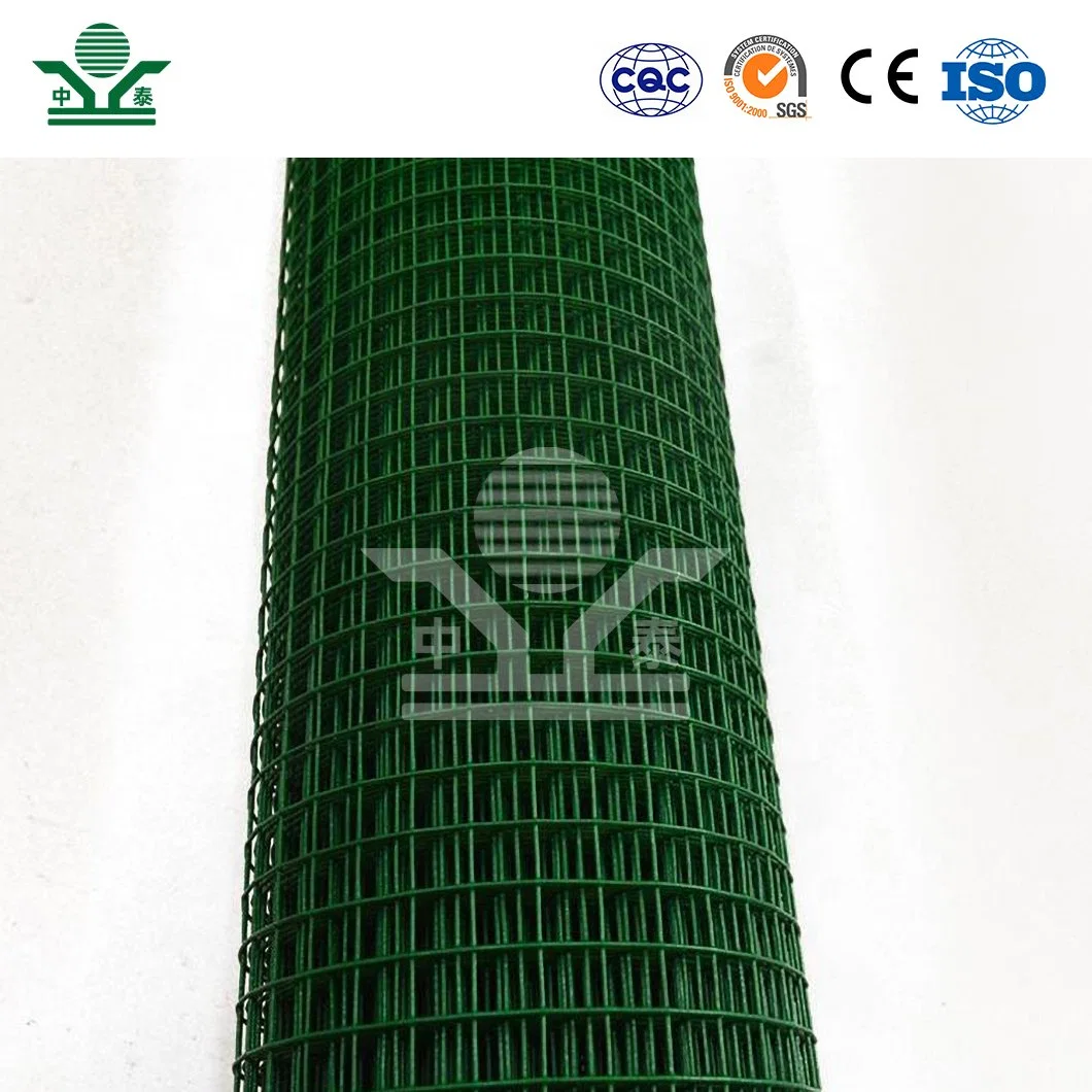 Zhongtai PVC Coated Welded Wire Mesh Rolls 6.4mm Mesh Size Plastic Coated Wire Mesh Rolls China Manufacturers Welded Wire Mesh Barriers