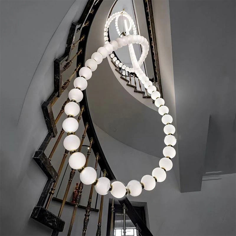 Современное ожерелье Custom Made Chandelier лампа жемчужный подвесной светильник для отеля, Ресторан