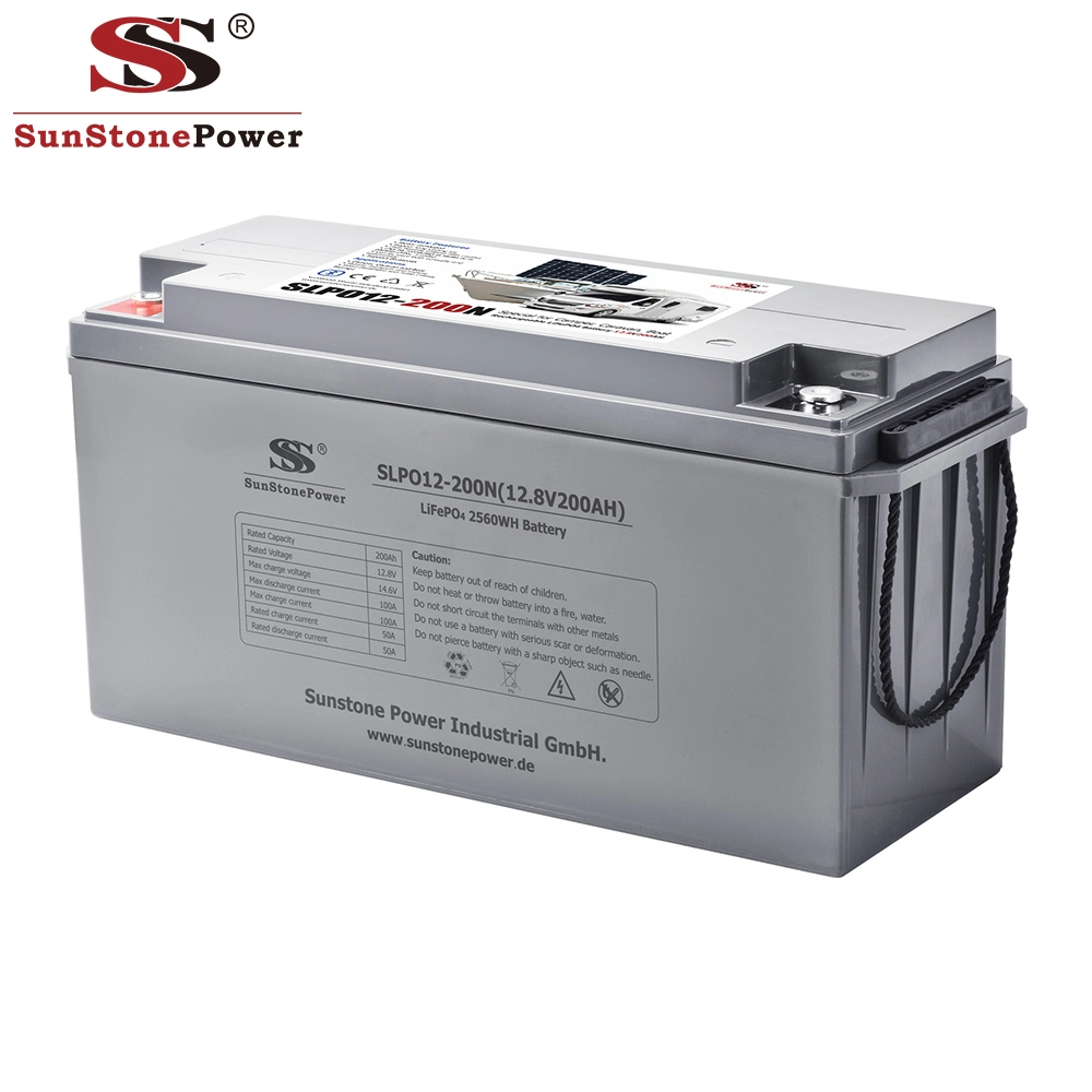 Batteries LiFePO4 12 V 200ah Lithium stockage solaire cycle profond Batterie