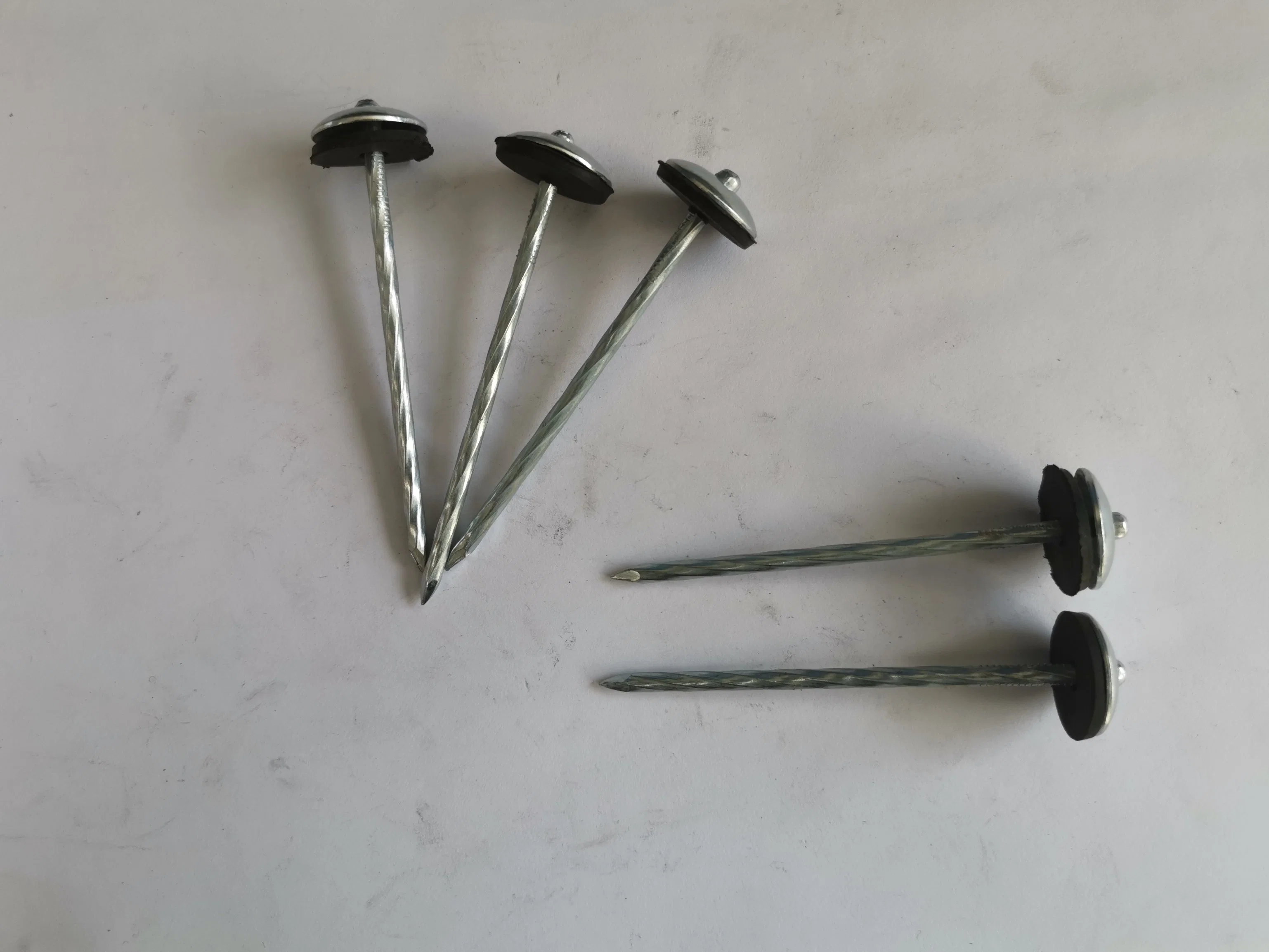 Coil Roofing Nails Good Products with Rubber Washer Umbrella Head Roofing Nails