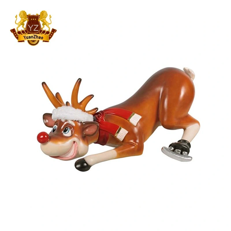 Best Selling Factory Customized Resin Fiberglass Christmas Reindeer Home Decoration Ornaments Gifts