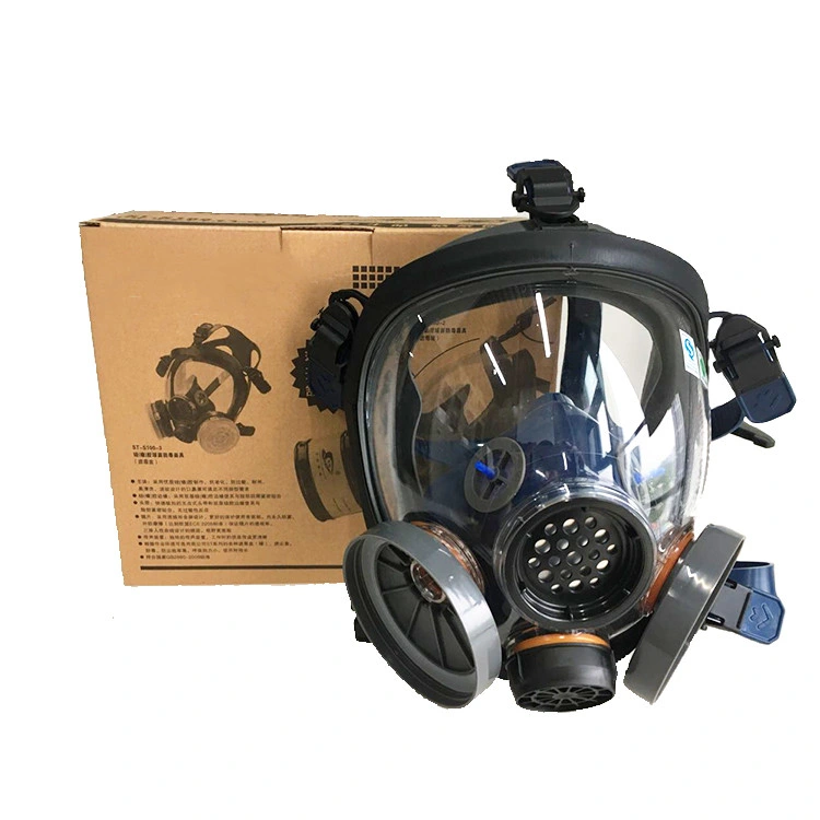 Full Face Silicone/Rubber Double Seal Design Low PRO Type Anti Poison Dust Chemical Gas Mask