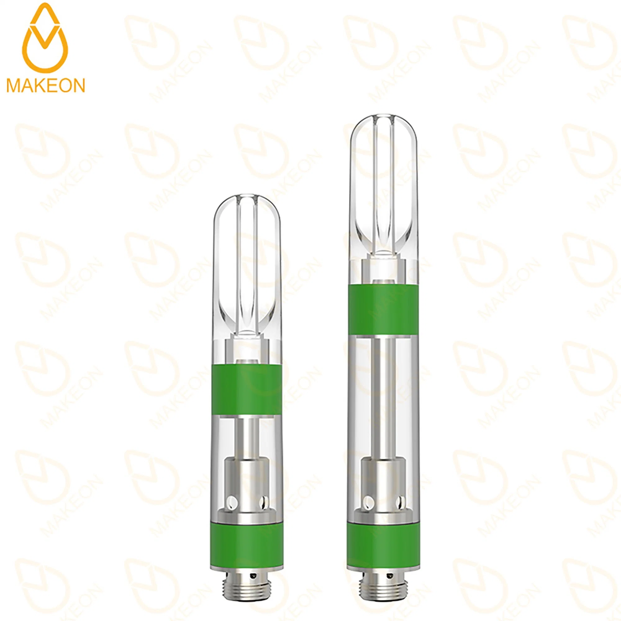 E-Cigarette Ceramic Atomizer Thick Oil Live Resin Glass Cartridges 510thread with Different Hole Size OEM Package