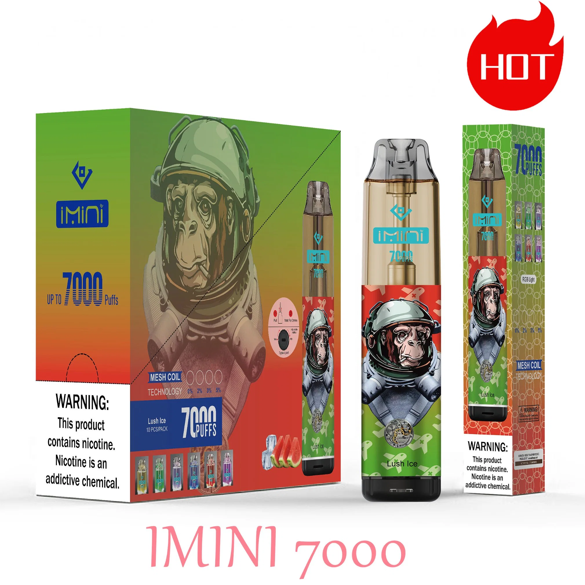 Authentique R&amp;M Tornado 7000 puffs batterie rechargeable Vape 850 mAh kit évaporateur à dosettes préremplies de 15 ml 0 % à 5 % 56 arômes contrôle du débit d'air Formes