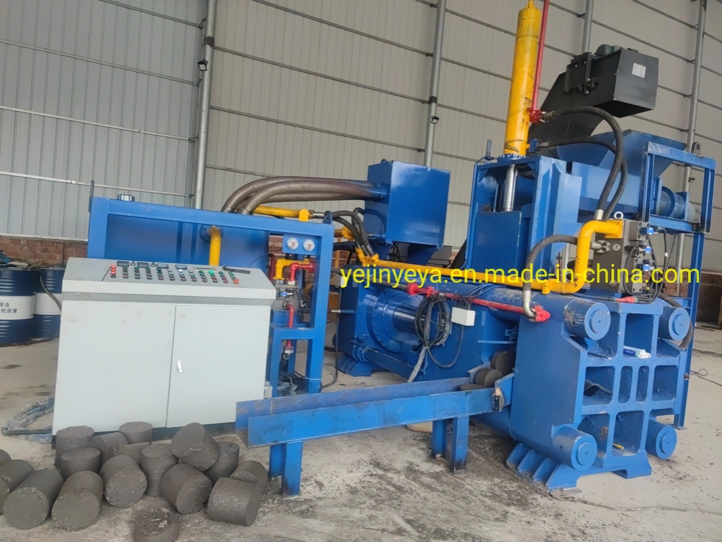 Horizontal Copper Filings File Dust Briquetting Machine Line