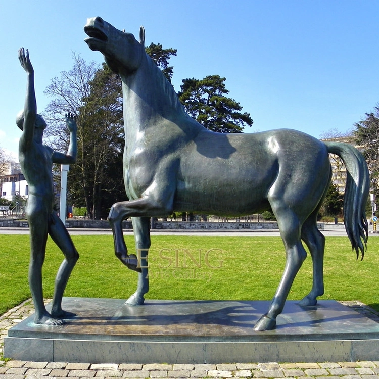 Large Size Outdoor Modern Cast Antique Bronze Horse Statue