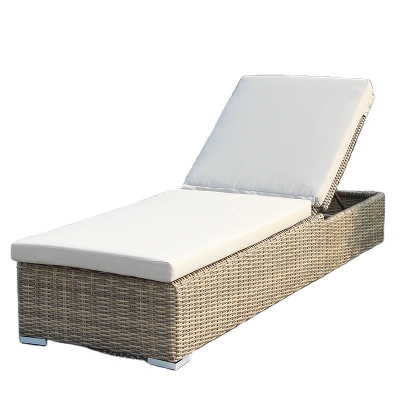 Fabrik Direktversorgung Outdoor Wicker Chaise Lounge Chair, Moderner Stil Patio Chaise Lounge