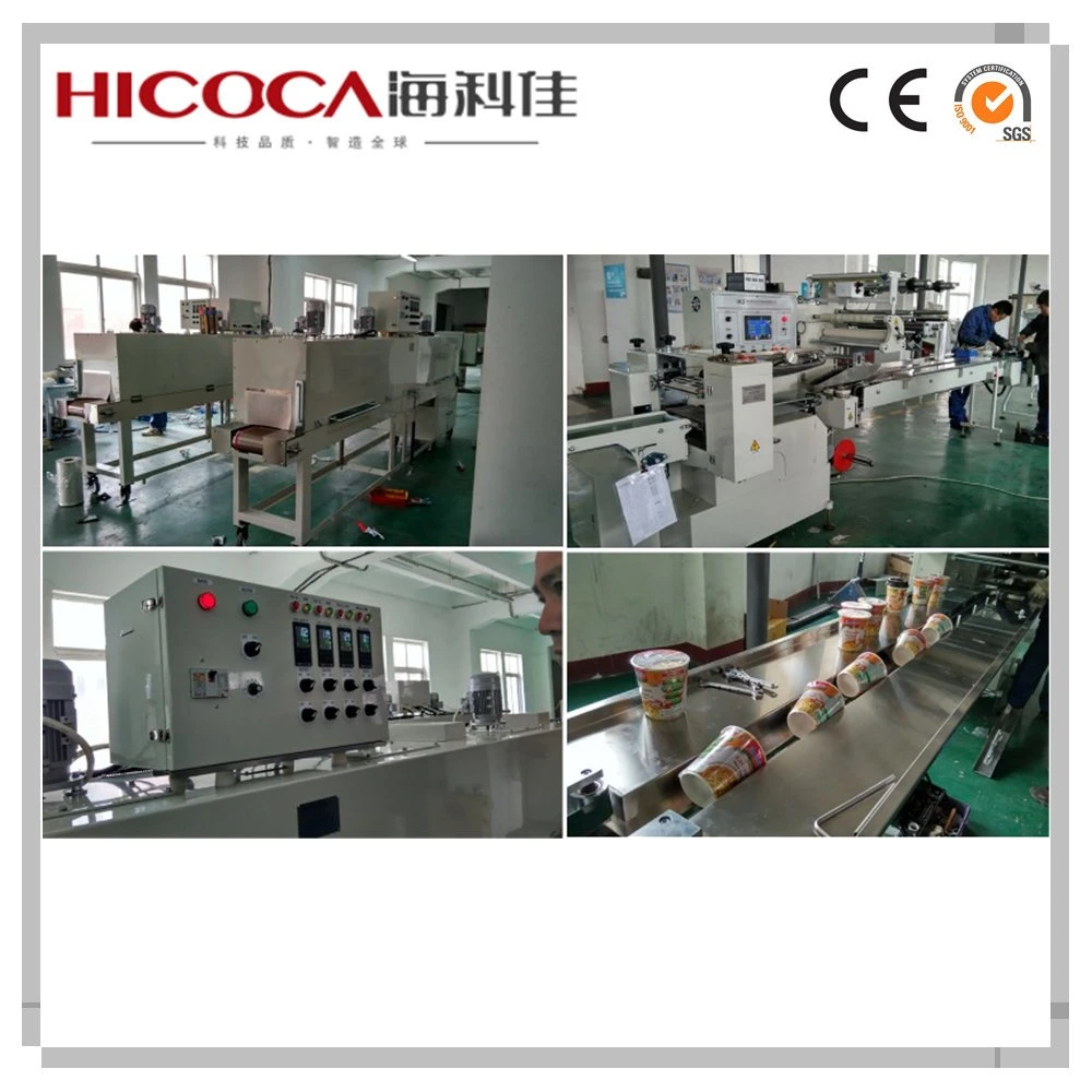 Instant Noodles Cup Automatic Cutting and Heat Shrink Packing Machine