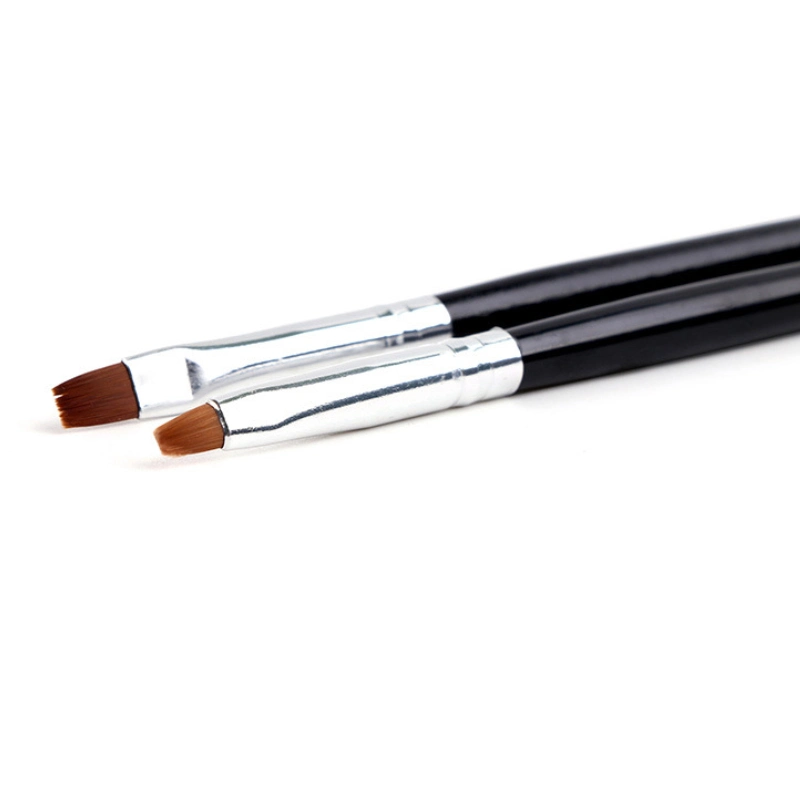 Black Handle Pattern Painting Brush UV Gel Extension Builder Coating Nail Drawing Pen