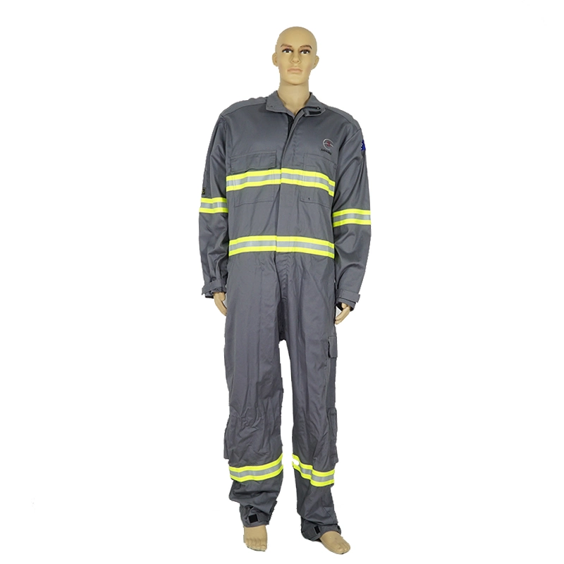 100% Cotton Flame Retardant Unisex Workwear Coverall for Industrial Protecting Use