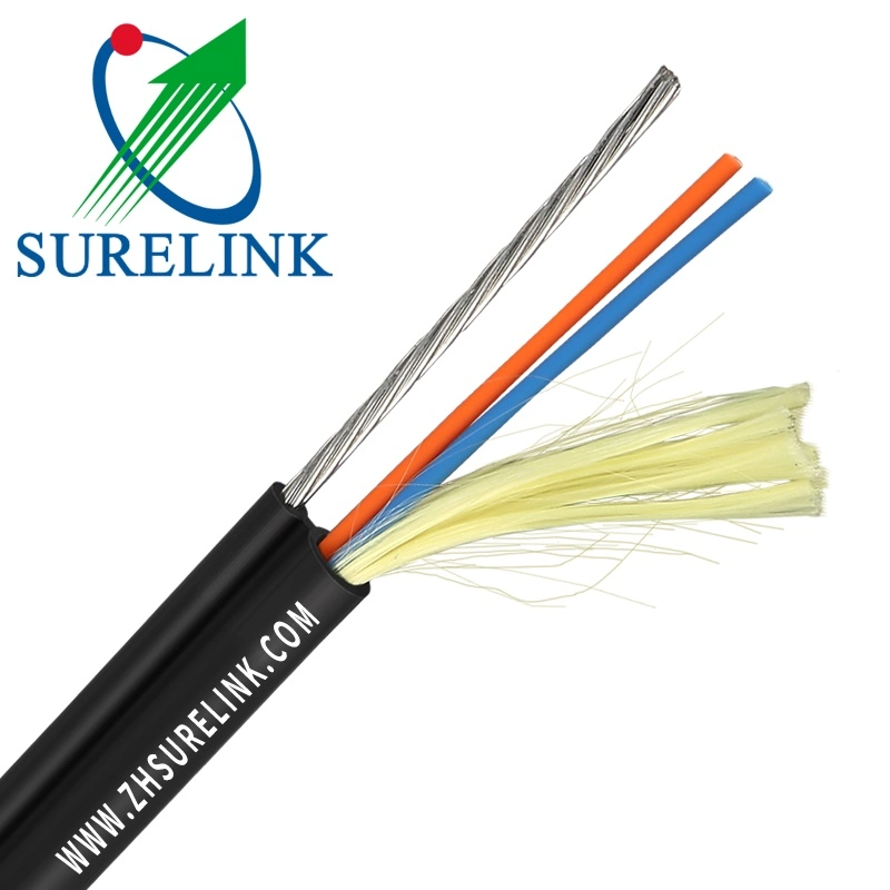 Optical Fiber Cable Gyxtc8y with 1.50mm Solid Steel Messenger PE Jacket