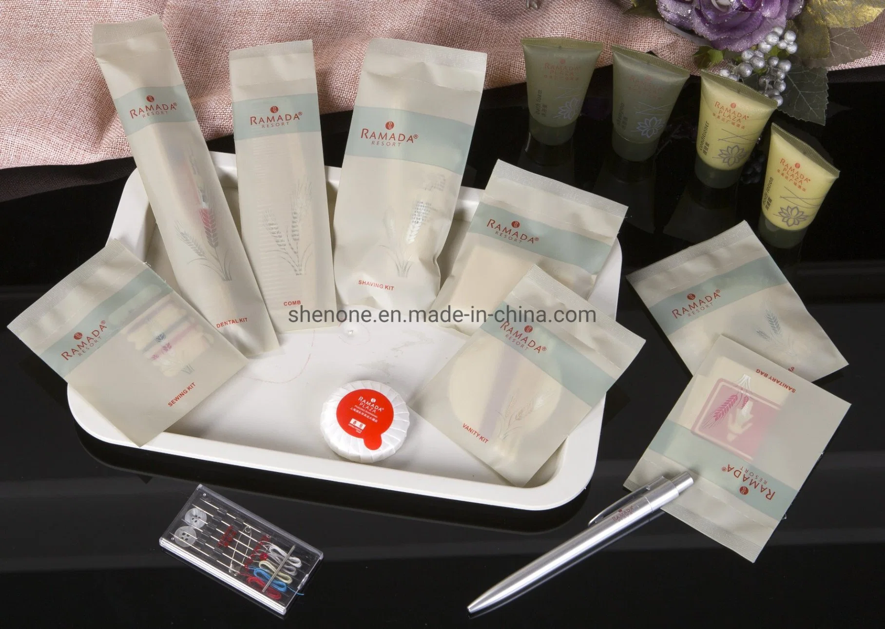 Shenone Professional Cheap Luxury Bathroom Kit Guest Hotel Amenities Supplier