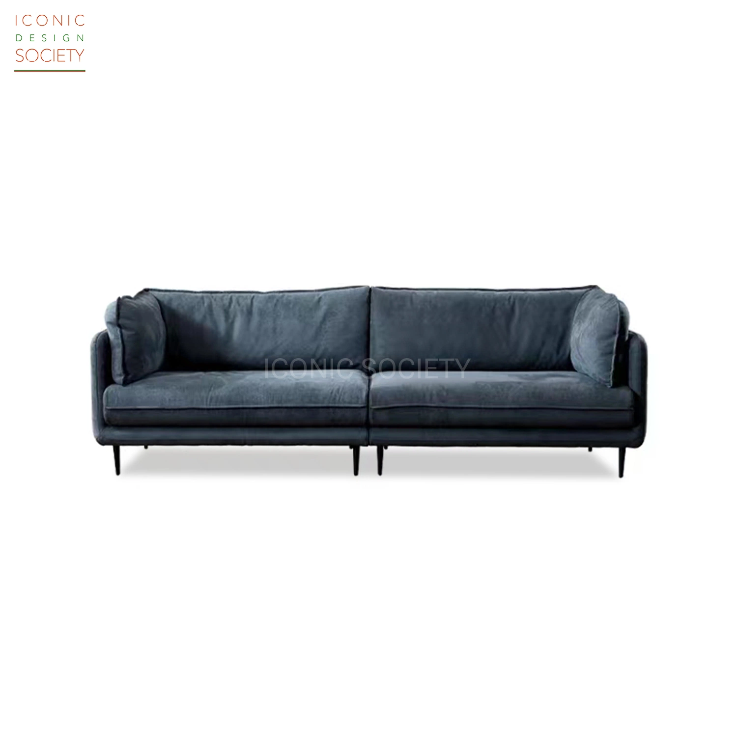 Modern Home Furniture Luxury Living Room Metal Legs Foam Hotel Sectional Office Leisure Couch Velvet Fabric Sofa