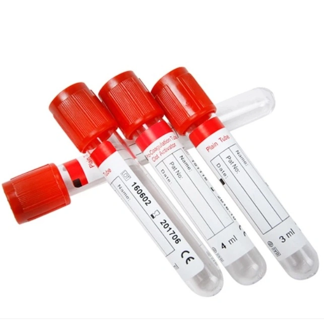 EDTA/Plain/Gel+Clot/Heparin/ESR Pet أو أنبوبة تفريغ دم تجميع الزجاج