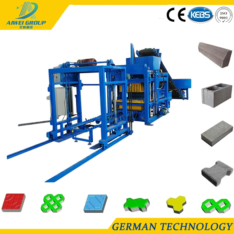 Qt4-25 Máquina de Moldagem de Fabricação de Tijolos de Material de Construção de Parede de Tijolos de Cimento de Concreto Oco Sólido Automática para Pavimentação com Preço Barato.