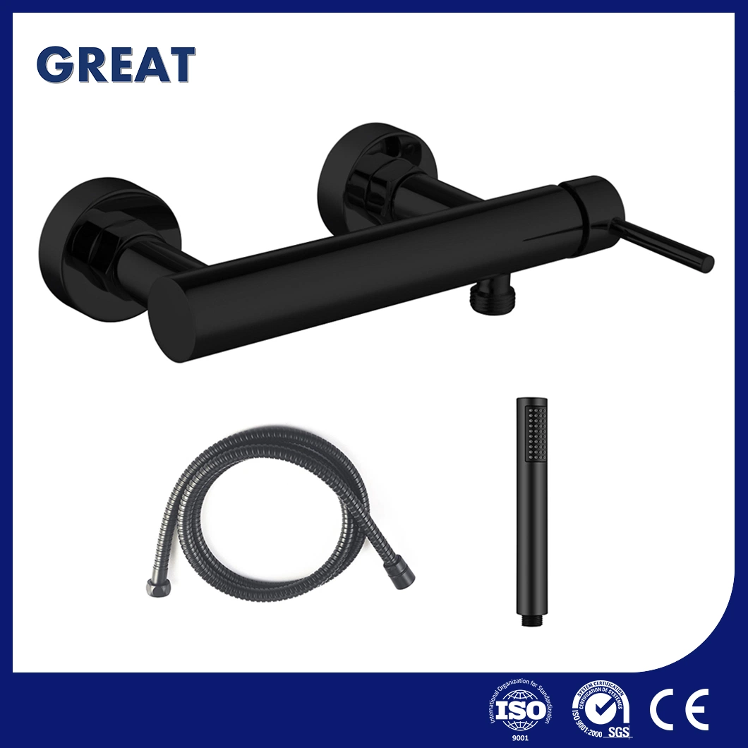 Great Chrome Shower Faucets Factory OEM Customized Tub Shower Faucet Gl32105bl321 Matt Black Single Lever Shower Faucet Chian Elegant Look Shower Foucet