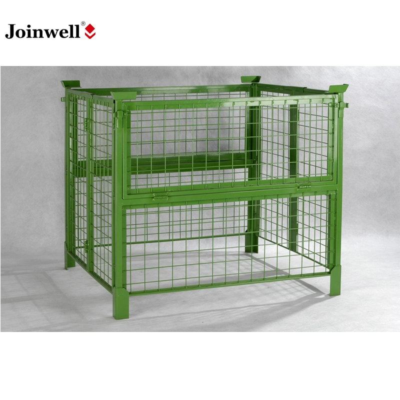 Stackable Collapsible Folding Storage Metal Steel Wire Mesh Pallet Cage for Sale