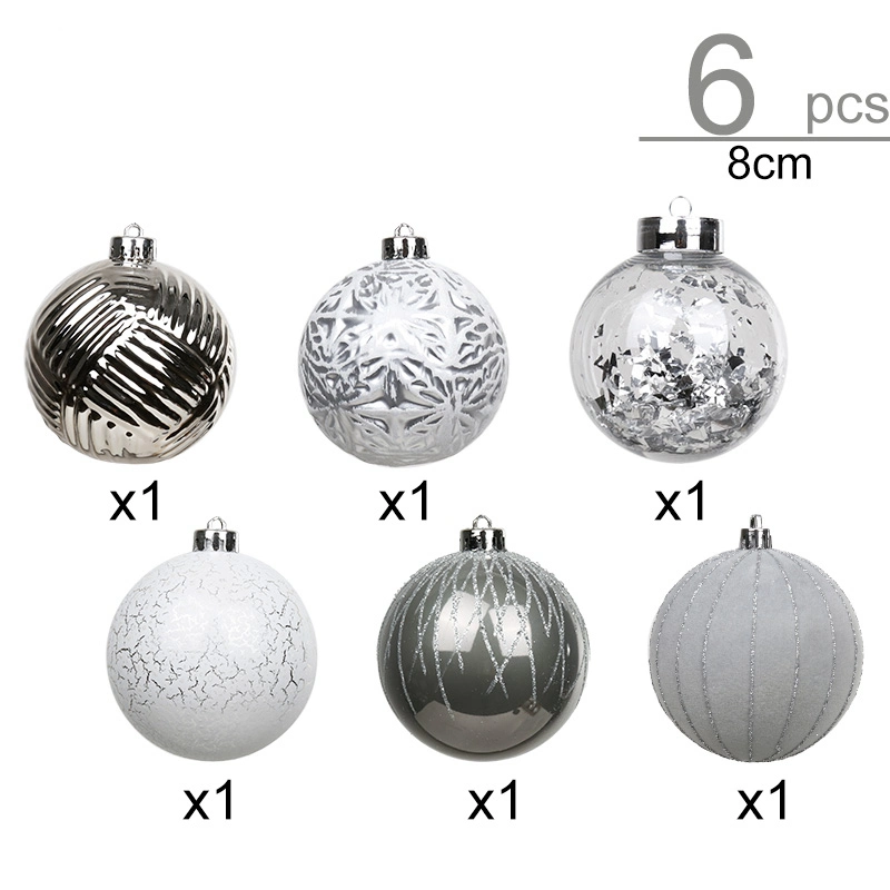 Großhandel China Silber Weiß Klar Transparent Baum Dekor Ornamente Weihnachten Ball