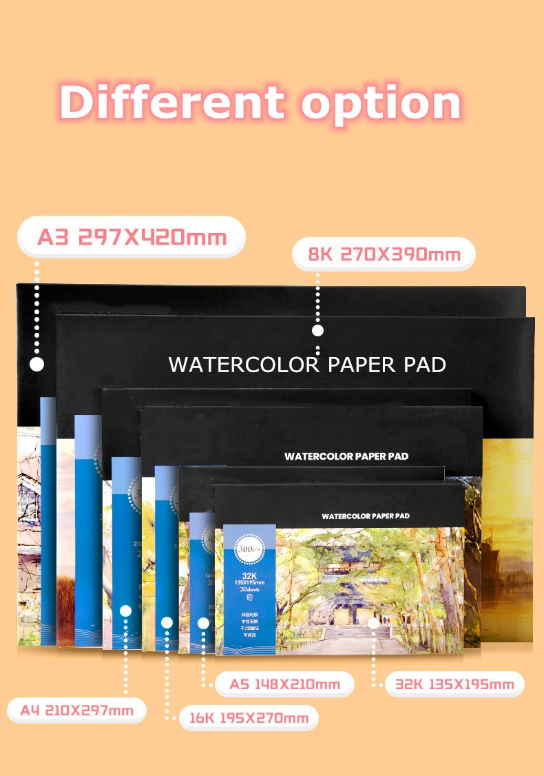 100% Woodpulp Watercolor Paper 300g A4 for Painting Artist Painting