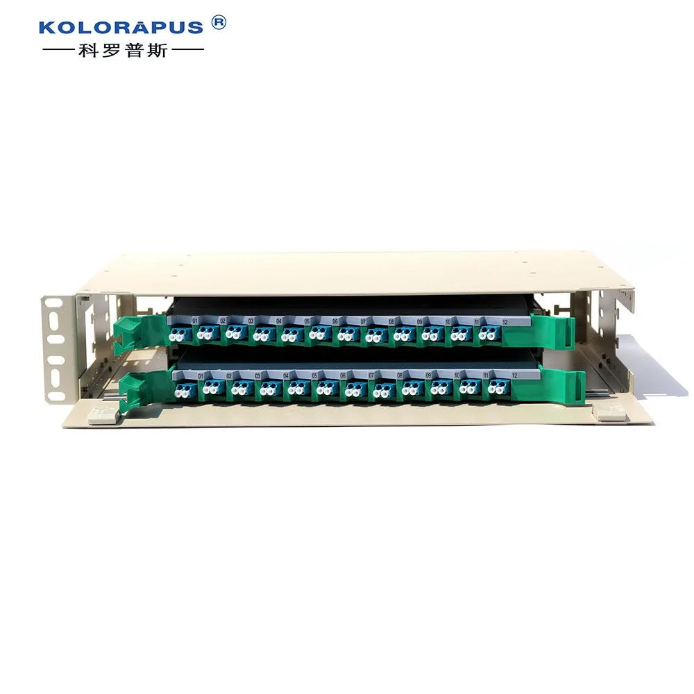 LC 24-Port ODF Caja de distribución de fibra óptica ODF