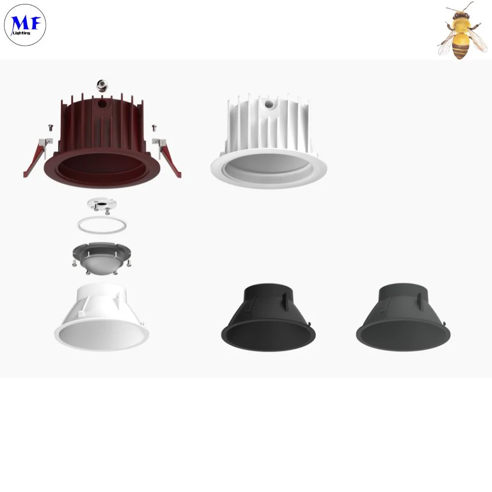 Muebles para el hogar IP65 impermeable 20W Dali Dimming Aluminum Spot Lights Lámpara empotrada para techo Downlight LED con reflector de entrada