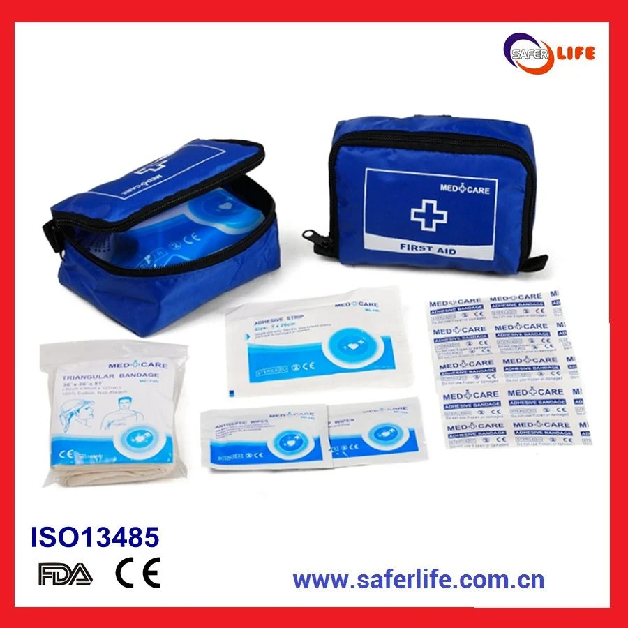 Wholesale/Supplier Mini Portable Plaster Travel Blue Color First Aid Kit for Gift Sport First Aid Kit for Premiums