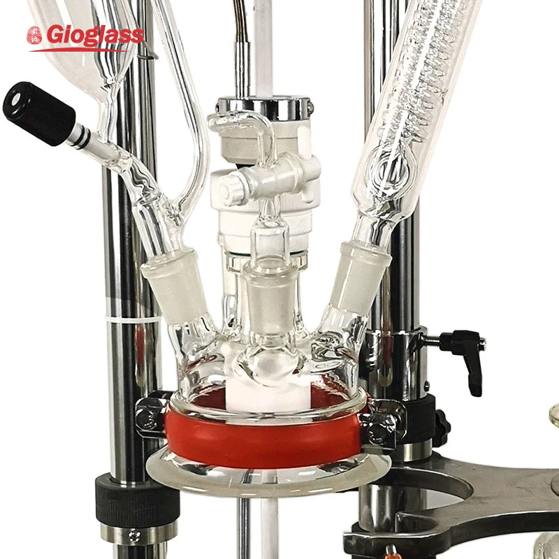 Laboratory 0.3L-5L Mini Chemical Glass Reactor/Jacketed Glass Reactor