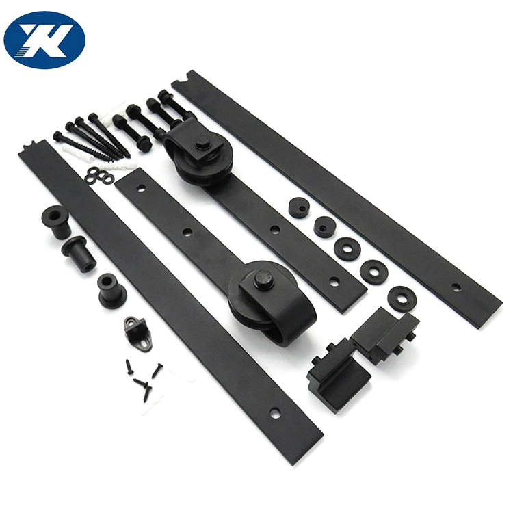 Hot Sale Industria Style Heavy Duty Barn Door Kits Black Sliding Barn Door Hardware