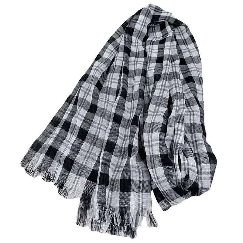 Mens Plaid Woven Scarves with Soft Feel