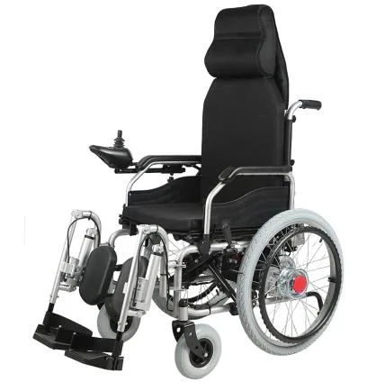 إمالة ظهر مرتفع كرسي متحرك كهربائي قابل للضبط إعادة تأهيل كرسي متحرك للمسنين مقعد متحرك لذوي الاحتياجات الخاصة
