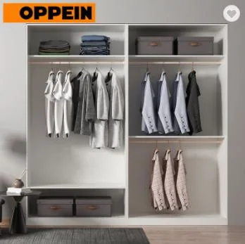 Opppein Lacquer Material Wardrobe Double Open Door