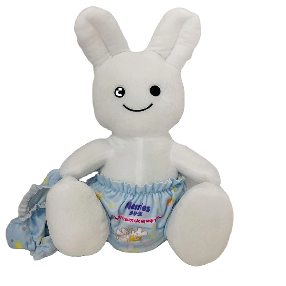 Animal en peluche jouets en peluche lapin blanc de la danse en culotte blanche