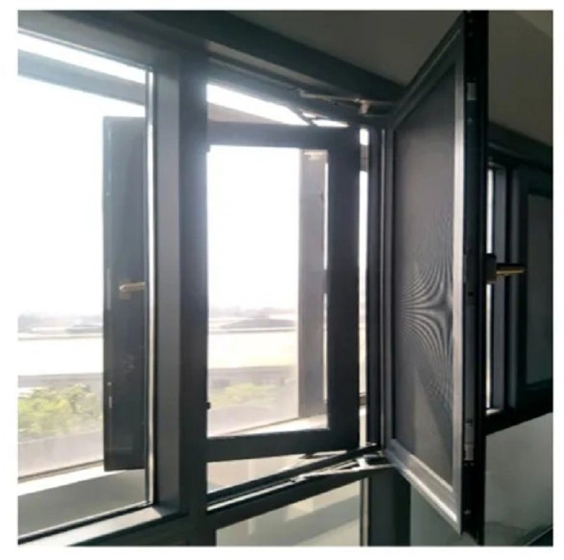 Casement Ventana de aluminio con doble acristalamiento personalizado Diseño personalizado de vidrio tintado el doble de cristal templado de color fijo Slding Customzied colgado tipos