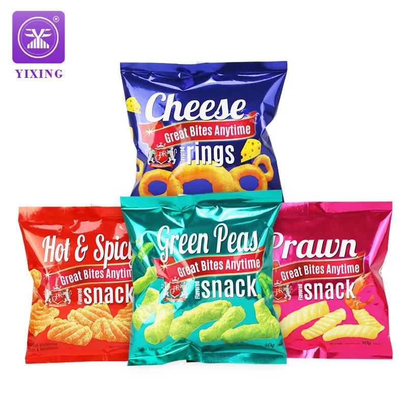 Custom Printed Snack Food Plastic Bags Resealable Plastic Potato Chips Crisp Packaging Bag Material