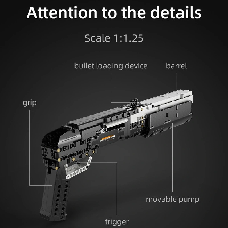 Kid Children Brick Awm Sniper Rifle Soft Bullet Safe Ball Paint Building Block Set Build Operating Shooting Gun Shotgun Looking Like Real Toy for Boy Unisex