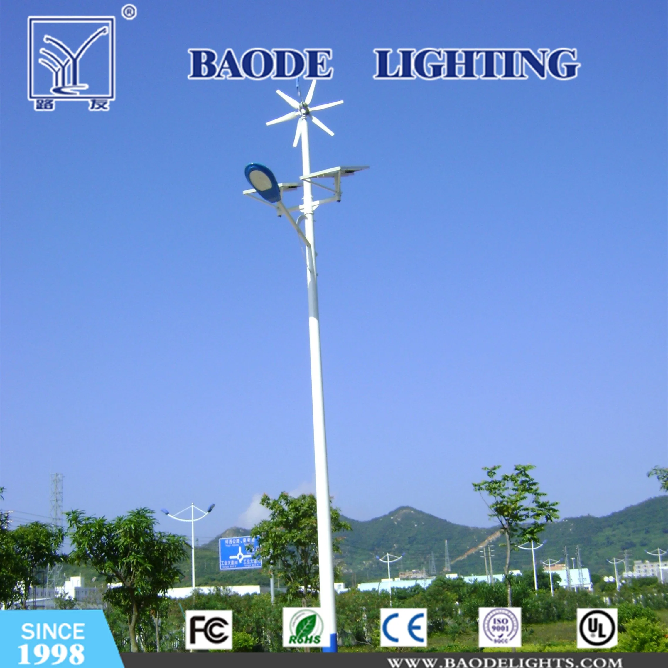 IP67 Hot-DIP Galvanized Steel Wind Solar LED Hybrid Street Light