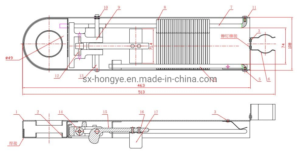 Red Enameled Steel Fire Hose Rack and Pins for Fire Fighting System