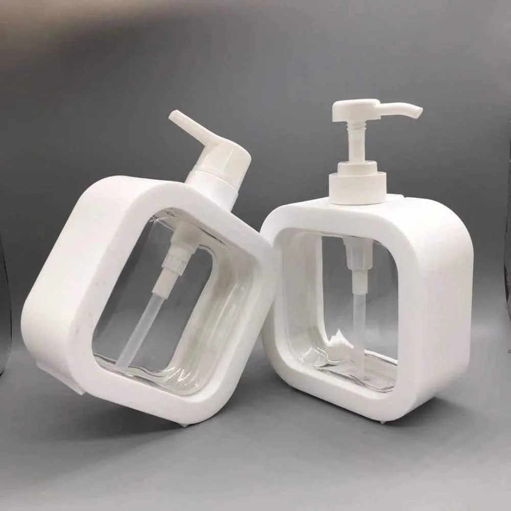 Shower Dispenser Empty Square Plastic Pump Bottle Refillable Bottle for Shampoo Lotions Wbb19222