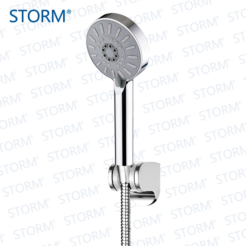 Bathroom Wall Mounted Faucet Handheld Shower Set with Bracket and S/S Hose