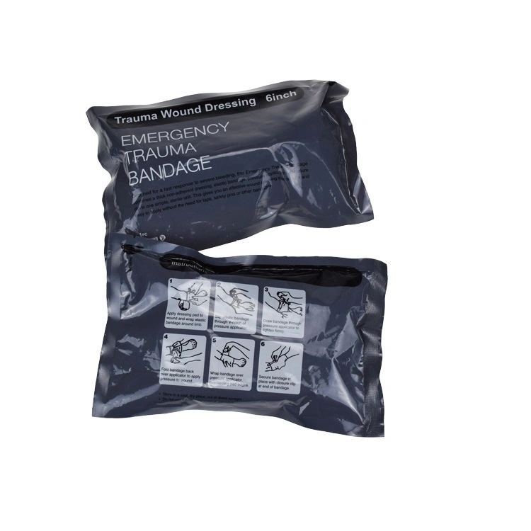 A hemostasia disponíveis de alta qualidade Trauma Israelita Tactical Kit de Primeiros Socorros 4 polegadas 6 polegadas bandagem de Emergência