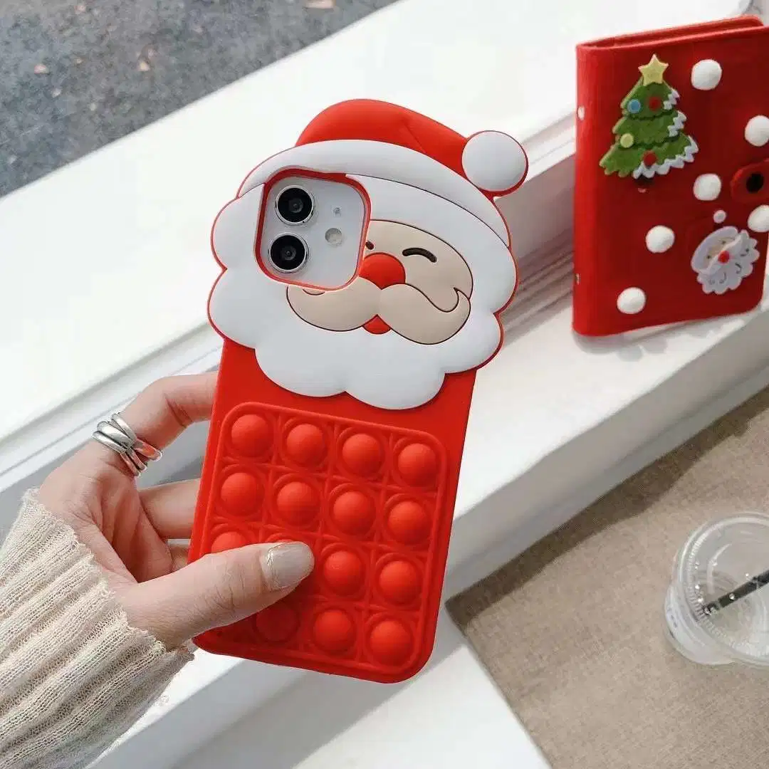 Santa Claus Elk Pinch Handytasche für Apple iPhone13 Druck Silikon-Handytasche Reduzieren