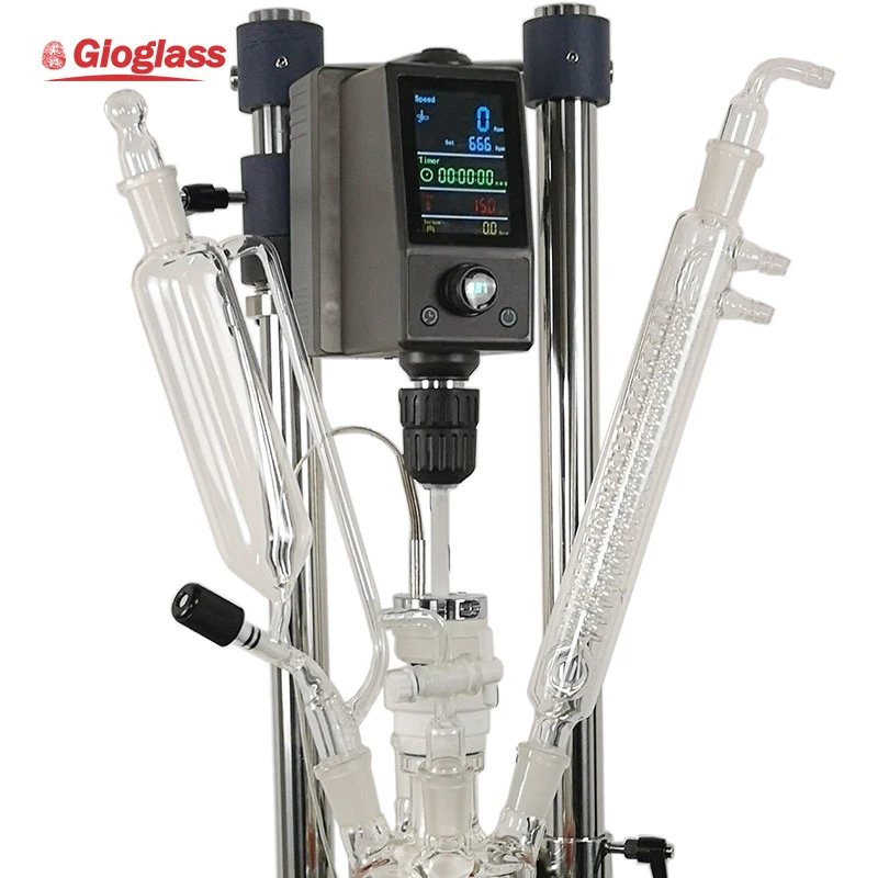 Laboratory 0.3L-5L Mini Chemical Glass Reactor/Jacketed Glass Reactor